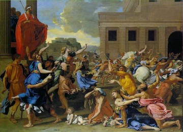  peintre - Enlèvement du sabine femmes classique peintre Nicolas Poussin